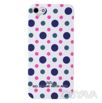 Чехол ARU для iPhone 5S Cutie Dots White – стильный аксессуар, обрамляющий задню. . фото 1