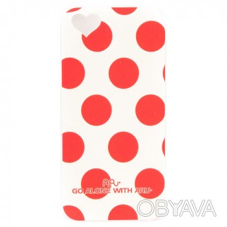 Чехол ARU для iPhone 5S Cutie Dots Red Dots – стильный аксессуар, обрамляющий за. . фото 1