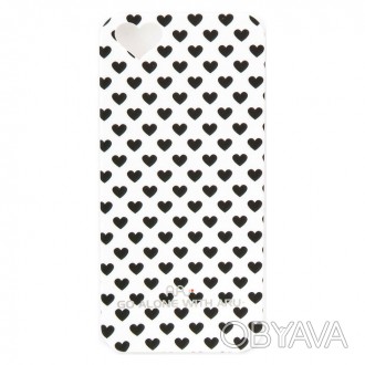Чехол ARU для iPhone 5S Hearts Black – стильный аксессуар, обрамляющий заднюю по. . фото 1