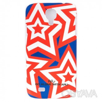 Чехол ARU для Samsung Galaxy S4 Stars Red – стильный аксессуар, обрамляющий задн. . фото 1