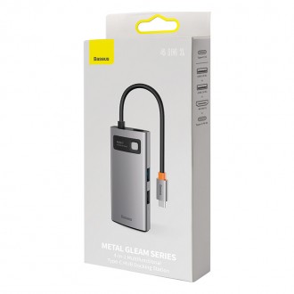 USB Hub Baseus Multi-functional Metal Gleam - это устройство, с помощью которого. . фото 7