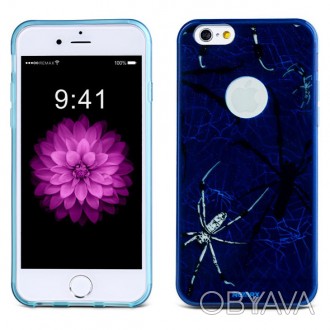 Чехол Remax для iPhone 6/6S Engarved McQueen blue изготовлен из приятного на ощу. . фото 1