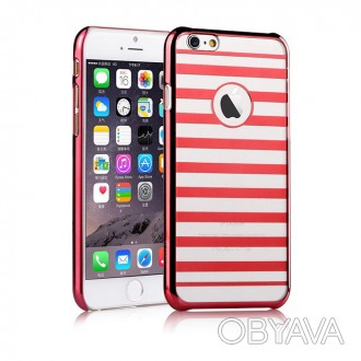 Чехол Vouni для iPhone 6/6S Parallel Passion Red – стильный аксессуар, обрамляющ. . фото 1