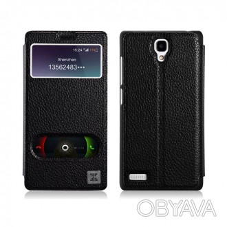 Чехол Xoomz для Xiaomi Mi Note Litchi Pattern Leather Black – стильный аксессуар. . фото 1