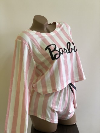 Стильная женская пижама Барби в полоску.
В теплое время года в таком комплекте в. . фото 9