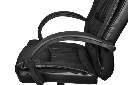 Комп'ютерне офісне крісло з еко шкіри Malatec 8983 чорне Офісне крісло, яке ідеа. . фото 6