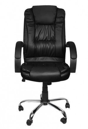 Комп'ютерне офісне крісло з еко шкіри Malatec 8983 чорне Офісне крісло, яке ідеа. . фото 3