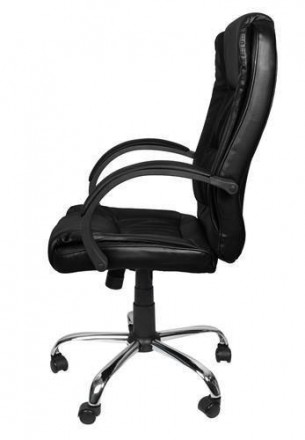 Комп'ютерне офісне крісло з еко шкіри Malatec 8983 чорне Офісне крісло, яке ідеа. . фото 4