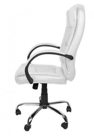 Комп'ютерне офісне крісло з еко шкіри Malatec 8984 біле Офісне крісло, яке ідеал. . фото 4