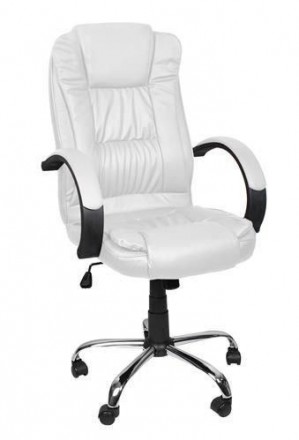 Комп'ютерне офісне крісло з еко шкіри Malatec 8984 біле Офісне крісло, яке ідеал. . фото 2