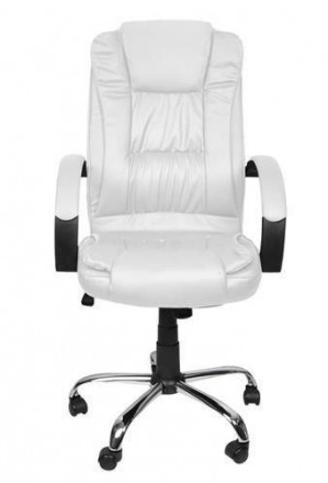 Комп'ютерне офісне крісло з еко шкіри Malatec 8984 біле Офісне крісло, яке ідеал. . фото 3