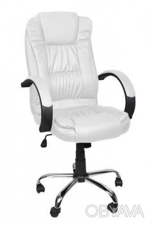 Комп'ютерне офісне крісло з еко шкіри Malatec 8984 біле Офісне крісло, яке ідеал. . фото 1