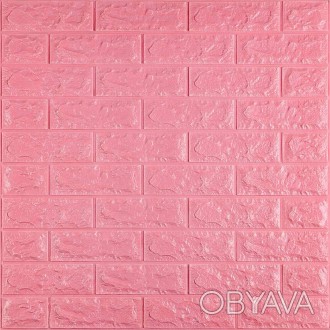 Декоративна 3D панель самоклейка під цеглу Рожевий 700х770х7мм (004-7)
Декоратив. . фото 1