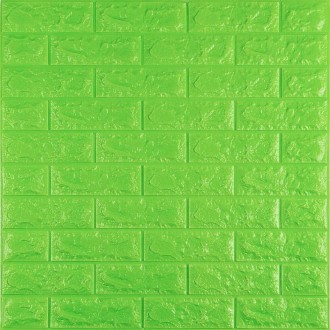 Декоративна 3D панель самоклейка під цеглу Зелений 700х770х7мм (013-7)
Декоратив. . фото 2
