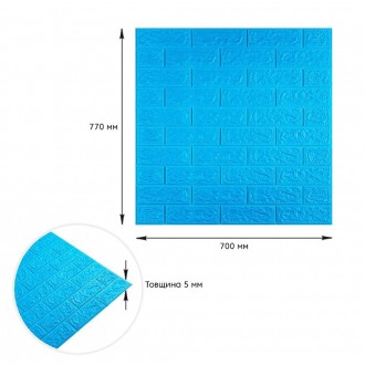 Декоративна 3D панель самоклейка під цеглу Синій 700х770х5мм (003-5)
Декоративні. . фото 4