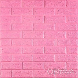 Декоративна 3D панель самоклейка під цеглу Рожевий 700х770х5мм (004-5)
Декоратив. . фото 1