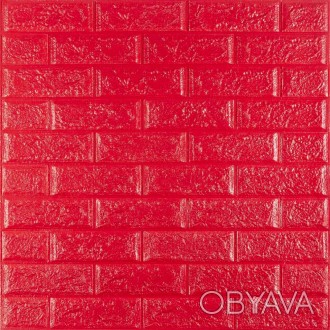 Самоклеюча декоративна 3D панель Цегла червона 700х770х5мм (008-5)
Декоративні 3. . фото 1