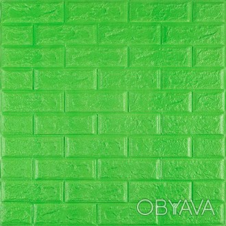 Самоклеюча декоративна 3D панель Цегла Зелений 700х770х5мм (013-5)
Декоративні 3. . фото 1