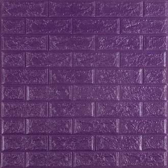Самоклеюча декоративна 3D панель Цегла Фіолетова 700х770х5мм (016-5)
Декоративні. . фото 2