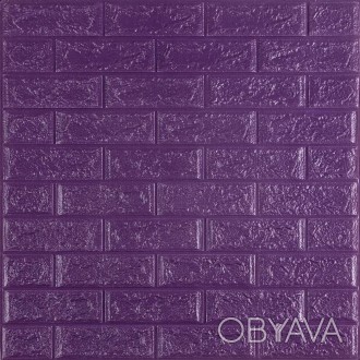 Самоклеюча декоративна 3D панель Цегла Фіолетова 700х770х5мм (016-5)
Декоративні. . фото 1