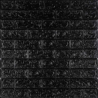 Декоративна 3D панель самоклейка під цеглу Чорний 700х770х5мм (019-5)
Декоративн. . фото 2