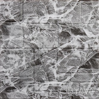 Самоклеюча декоративна 3D панель камінь чорно-білий мармур 700х700х7мм (154)
Дек. . фото 1