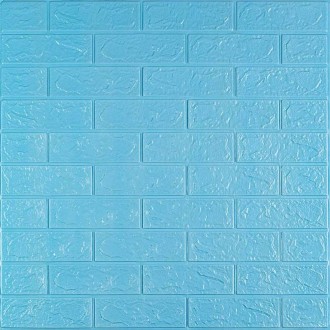 Самоклеюча декоративна 3D панель під блакитну цеглу 700х770х3мм (005-3)
Декорати. . фото 2