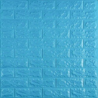 Самоклеюча декоративна 3D панель під блакитну цеглу 700х770х7мм (005-7)
Декорати. . фото 2