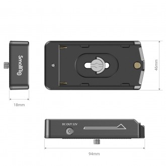 Аксесуар SmallRig NP-F Battery Adapter Plate Lite for BMPCC 4K & 6K 3093 (3093)
. . фото 3