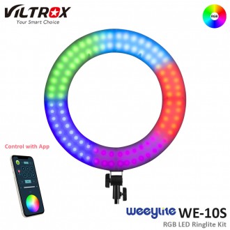 Кольцевой свет Viltrox Weeylite WE-10S 18" Bi-Color RGB LED Ring Light Kit (WE-1. . фото 11