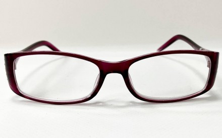 Корректирующие женские прямоугольные очки с камешками на дужках
	материал оправы. . фото 4