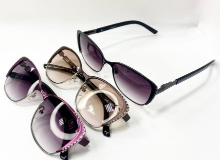 Корректирующие женские очки лисички с тонировкой градиент
	материал оправы: мета. . фото 6