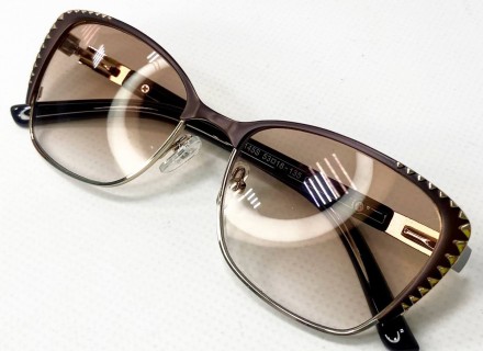 Корректирующие женские очки лисички с тонировкой градиент
	материал оправы: мета. . фото 5