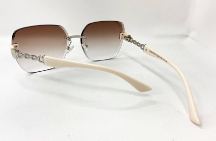 Солнцезащитные женские безоправные очки градиент
	защита от ультрафиолета uv400;. . фото 3