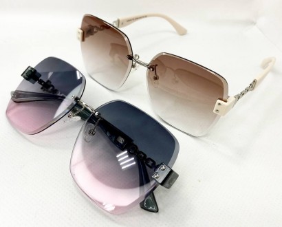 Солнцезащитные женские безоправные очки градиент
	защита от ультрафиолета uv400;. . фото 7