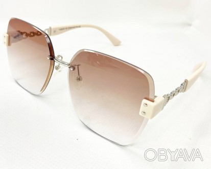 Солнцезащитные женские безоправные очки градиент
	защита от ультрафиолета uv400;. . фото 1
