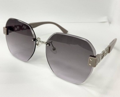 Солнцезащитные женские безоправные очки линзы градиент
	защита от ультрафиолета . . фото 2