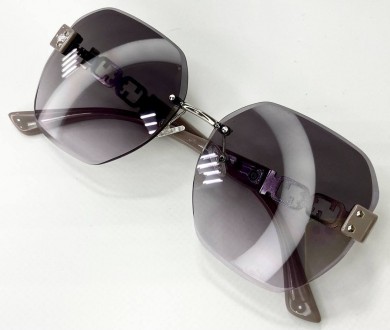 Солнцезащитные женские безоправные очки линзы градиент
	защита от ультрафиолета . . фото 6