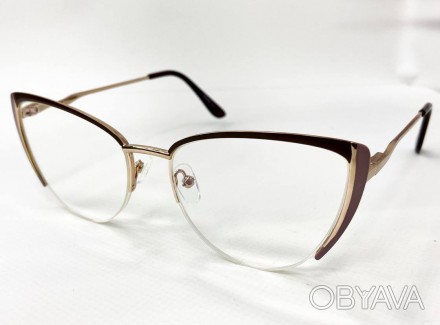 Корректирующие женские очки лисички с защитой от синего света
	материал оправы: . . фото 1