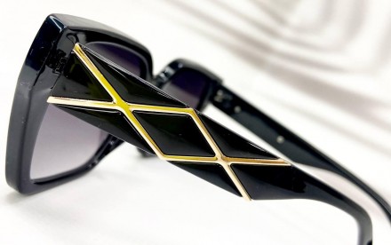 Солнцезащитные женские очки с градиентной тонировкой
	защита от ультрафиолета uv. . фото 5