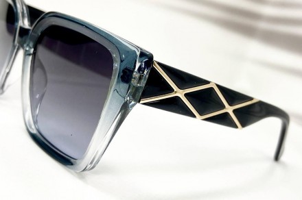 Солнцезащитные женские очки с градиентной тонировкой
	защита от ультрафиолета uv. . фото 5