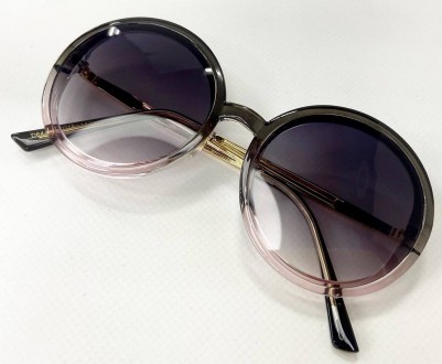 Солнцезащитные женские круглые очки линзы градиент
	защита от ультрафиолета uv40. . фото 4