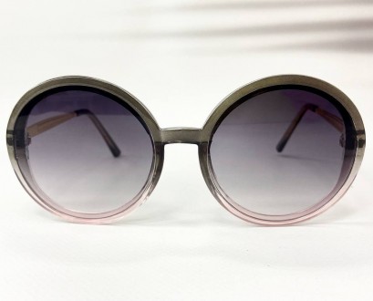 Солнцезащитные женские круглые очки линзы градиент
	защита от ультрафиолета uv40. . фото 3