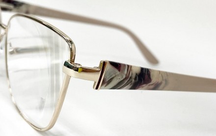 Корректирующие женские очки для зрения лисички
	материал оправы: металл;
	линзы . . фото 3