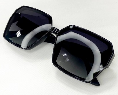 Солнцезащитные женские квадратные очки с поляризацией матовые дужки
	защита от у. . фото 4