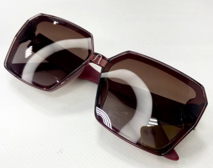 Солнцезащитные женские квадратные очки с поляризацией матовые дужки
	защита от у. . фото 6
