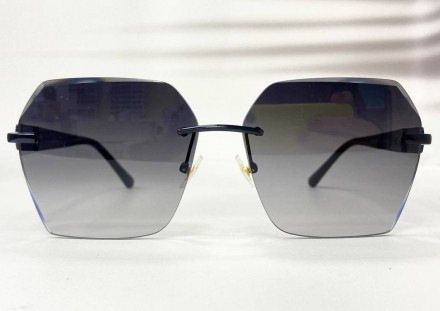 Солнцезащитные женские безоправные очки линзы градиент
	защита от ультрафиолета . . фото 5