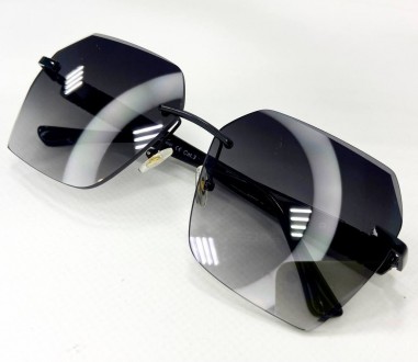 Солнцезащитные женские безоправные очки линзы градиент
	защита от ультрафиолета . . фото 6