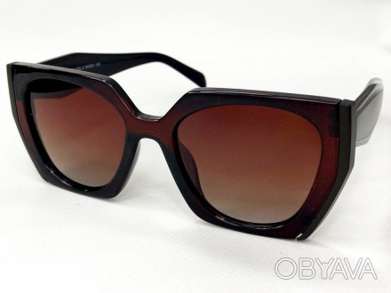 Солнцезащитные женские геометрические очки с поляризацией линзы градиент
	защита. . фото 1