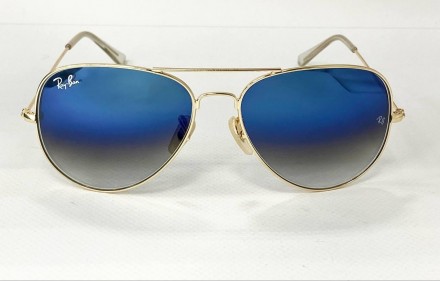 Солнцезащитные унисекс фирменные очки авиаторы тонировка градиент
	защита от уль. . фото 6